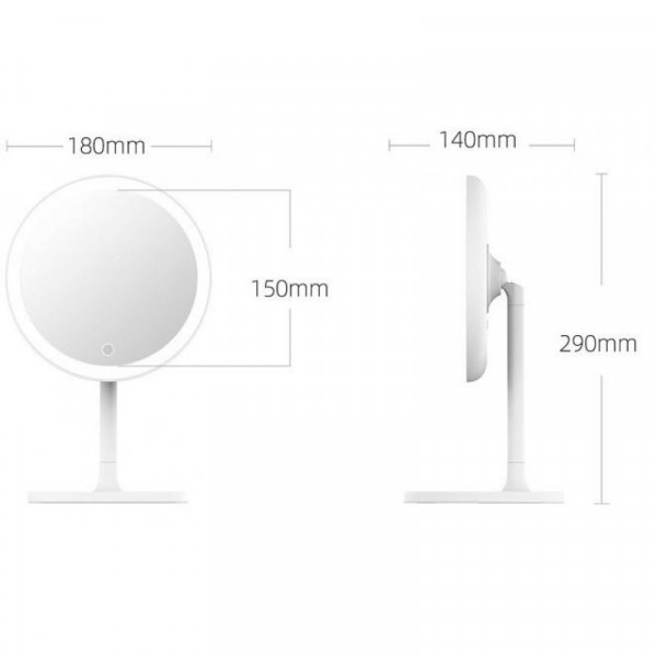 Зеркало для макияжа с подсветкой Xiaomi DOCO Daylight Mirror (HZJ001, белый)
