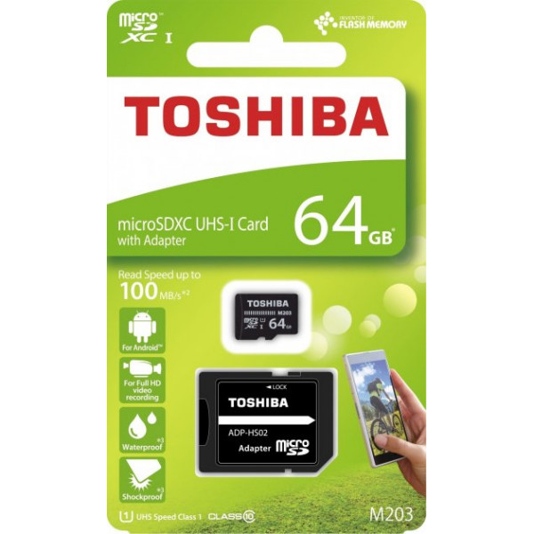 Карта памяти Toshiba microSDHC 64GB Class 10