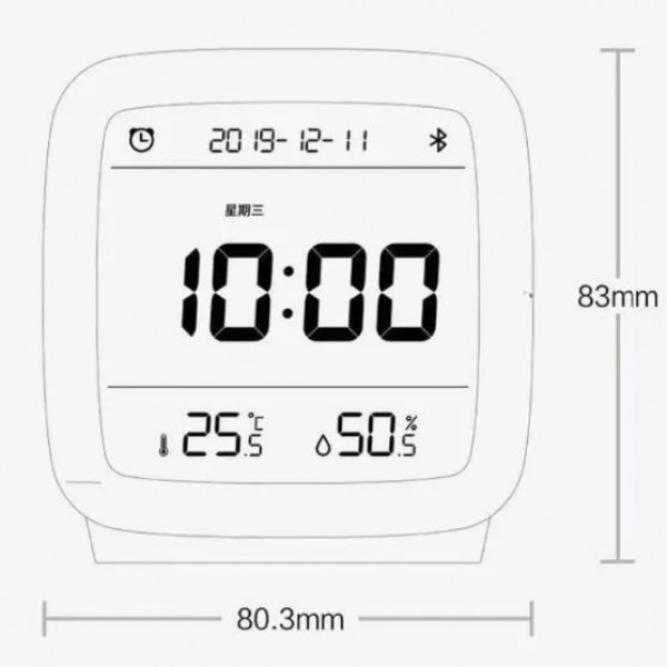 Умный будильник Qingping Bluetooth Alarm Clock (CGD1, белый)